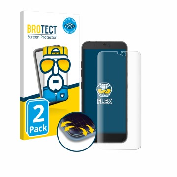 Vorderseite einer Produktverpackung mit dem Markenlogo BROTECT. Daneben ist das Gerät Fairphone 3 mit dem zugehörigen Displays