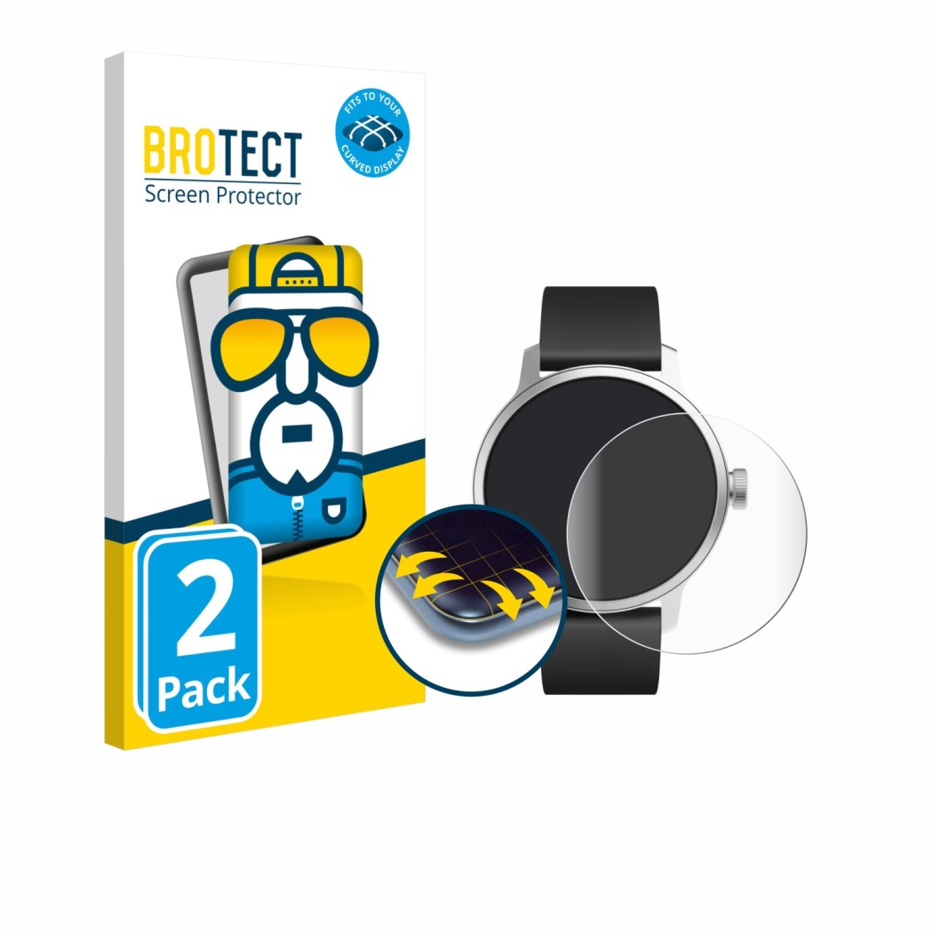 2x BROTECT Flex Full-Cover Displayschutzfolie für Withings 