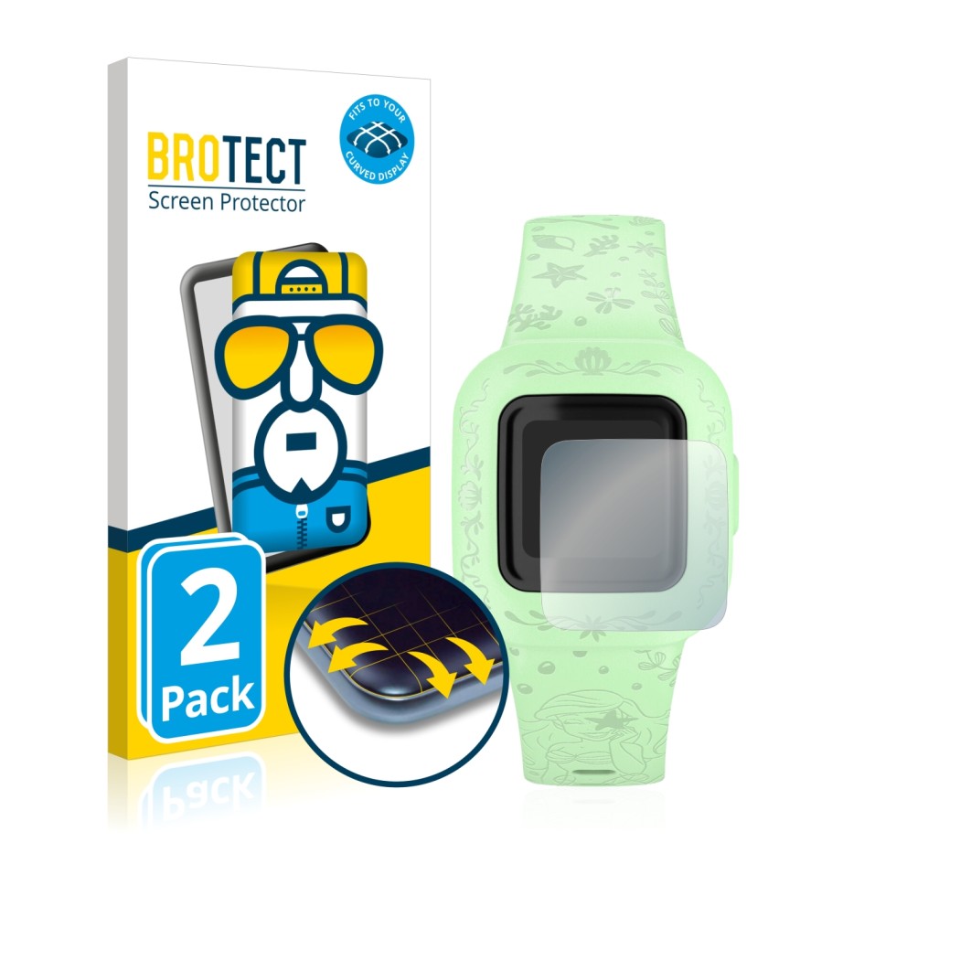 2x BROTECT Flex Full-Cover Screen Protector for Garmin Vivofit jr