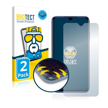 Vorderseite einer Produktverpackung mit dem Markenlogo BROTECT. Daneben ist das Gerät Xiaomi Redmi 9T mit dem zugehörigen Disp