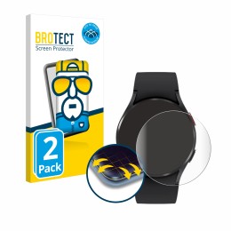 Parte frontal de un envase de producto con el logotipo de la marca BROTECT. Al lado se muestra el dispositivo Samsung Galaxy W