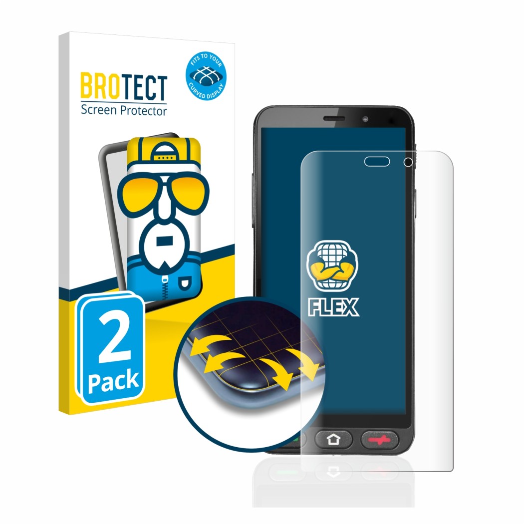 Parte frontale di una confezione del prodotto con il logo del marchio BROTECT. Accanto è raffigurato il dispositivo Brondi Ami