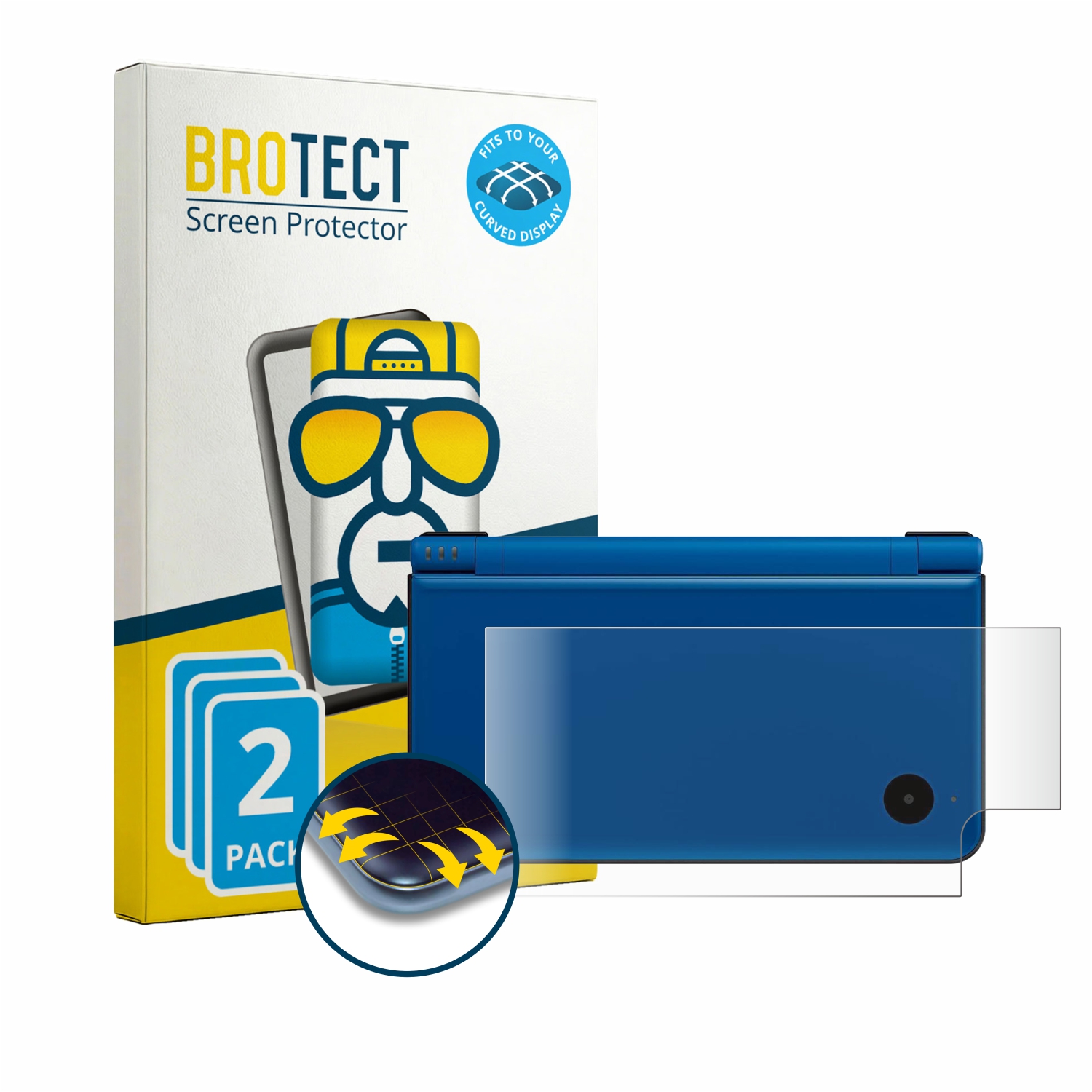 2 Pièces BROTECT Flex Full-Cover film de protection pour Nintendo DSi ...