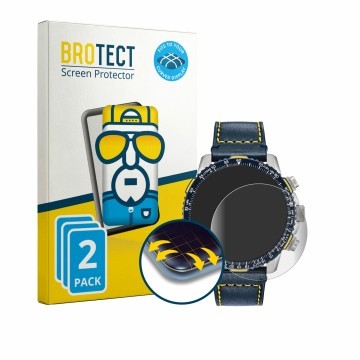 Parte frontal de un envase de producto con el logotipo de la marca BROTECT. Al lado se muestra el dispositivo Citizen Blue Ang