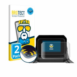 Front side of a product packaging with the brand logo BROTECT. Next to it is the device Honda X-ADV 750 RH10 2025 shown with t