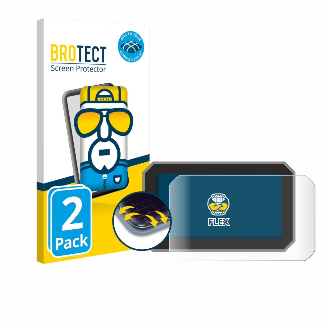 Front side of a product packaging with the brand logo BROTECT. Next to it is the device Honda Forza 2025 shown with the corres