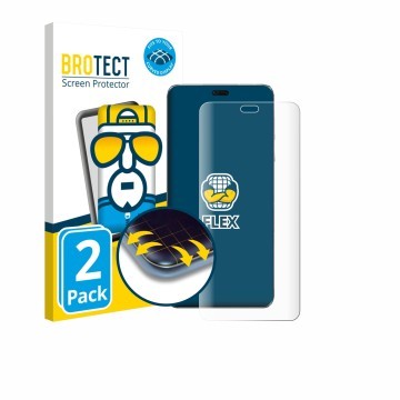 Front side of a product packaging with the brand logo BROTECT. Next to it is the device Huawei Mate 60 shown with the correspo