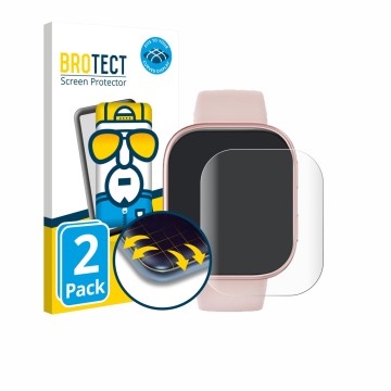 Front side of a product packaging with the brand logo BROTECT. Next to it is the device Doomixs Smartwatch T7 1.83