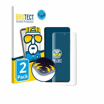 Vorderseite einer Produktverpackung mit dem Markenlogo BROTECT. Daneben ist das Gerät Motorola Signature (case-friendly) mit d