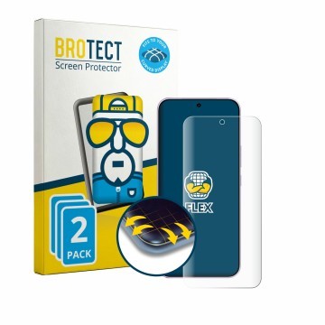 Front side of a product packaging with the brand logo BROTECT. Next to it is the device Vivo V70 FE shown with the correspondi