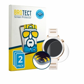 Vorderseite einer Produktverpackung mit dem Markenlogo BROTECT. Daneben ist das Gerät Oppo Watch X3 Mini mit dem zugehörigen D