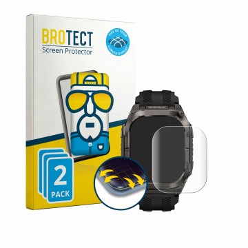 Vorderseite einer Produktverpackung mit dem Markenlogo BROTECT. Daneben ist das Gerät Kospet Tank M4C mit dem zugehörigen Disp