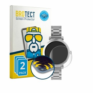 Parte frontale di una confezione del prodotto con il logo del marchio BROTECT. Accanto è raffigurato il dispositivo ZenWatch L