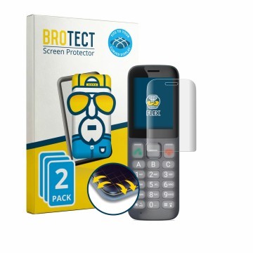 Vorderseite einer Produktverpackung mit dem Markenlogo BROTECT. Daneben ist das Gerät Gigaset COMFORT 600 mit dem zugehörigen 