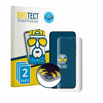 Vorderseite einer Produktverpackung mit dem Markenlogo BROTECT. Daneben ist das Gerät Motorola Edge 70 Plus mit dem zugehörige