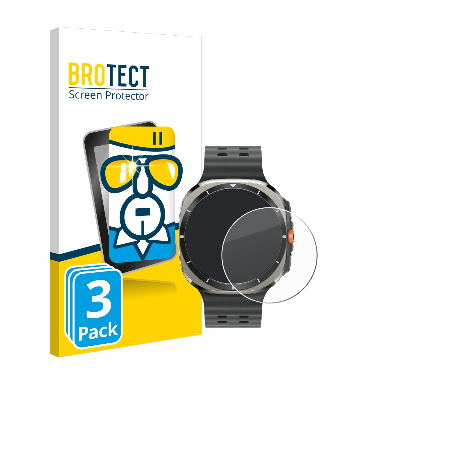 3x Schutzglas Panzer für Samsung Galaxy Watch Ultra / Ultra 2 (47 mm) 9H Echt - Zdjęcie 1 z 7