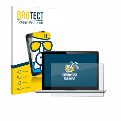 Vorderseite einer Produktverpackung mit dem Markenlogo BROTECT. Daneben ist das Gerät mit dem zugehörigen Displayschutz abgebi