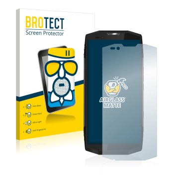 Vorderseite einer Produktverpackung mit dem Markenlogo BROTECT. Daneben ist das Gerät Blackview BV9000 Pro mit dem zugehörigen