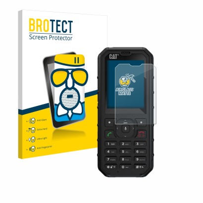Parte frontale di una confezione del prodotto con il logo del marchio BROTECT. Accanto è raffigurato il dispositivo Caterpilla
