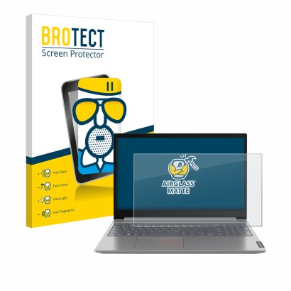 Parte frontale di una confezione del prodotto con il logo del marchio BROTECT. Accanto è raffigurato il dispositivo Lenovo Thi