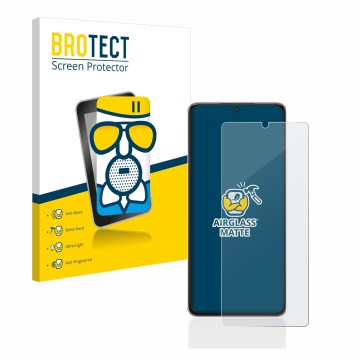 Vorderseite einer Produktverpackung mit dem Markenlogo BROTECT. Daneben ist das Gerät Samsung Galaxy S21 Ultra 5G mit dem zuge