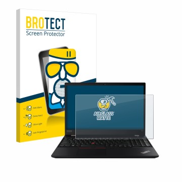 Parte frontale di una confezione del prodotto con il logo del marchio BROTECT. Accanto è raffigurato il dispositivo Lenovo Thi