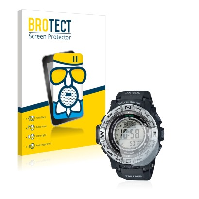 Parte frontale di una confezione del prodotto con il logo del marchio BROTECT. Accanto è raffigurato il dispositivo Casio Pro 