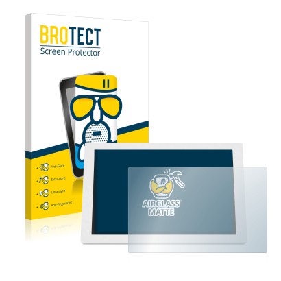 Parte frontal de un envase de producto con el logotipo de la marca BROTECT. Al lado se muestra el dispositivo WetterOnline Hom