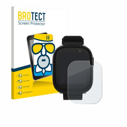 Face avant d’un emballage produit avec le logo de la marque BROTECT. À côté, l’appareil Xplora X6 Play 2022 (1ère génération)