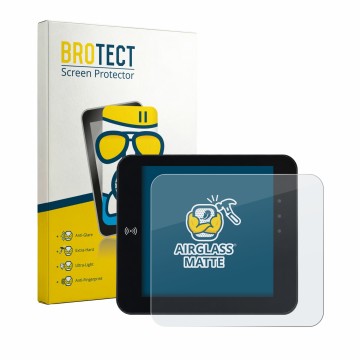 Front side of a product packaging with the brand logo BROTECT. Next to it is the device unu Scooter Pro / Move shown with the 