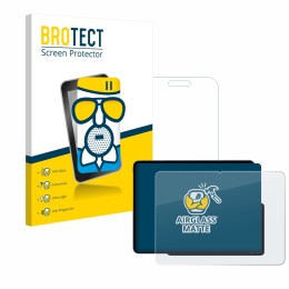 Parte frontal de un envase de producto con el logotipo de la marca BROTECT. Al lado se muestra el dispositivo OnePlus Pad 3 co
