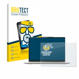 Parte frontal de un envase de producto con el logotipo de la marca BROTECT. Al lado se muestra el dispositivo Lenovo Yoga 7 2-