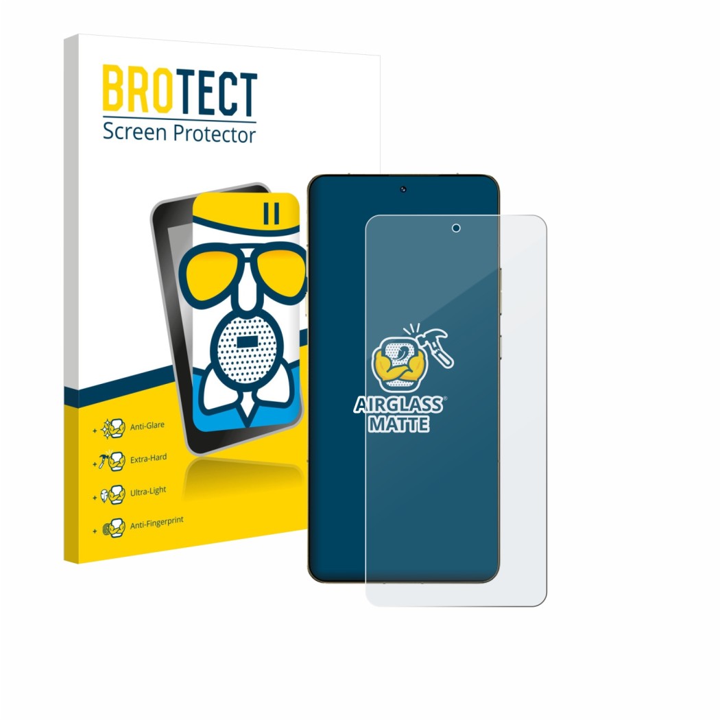 Vorderseite einer Produktverpackung mit dem Markenlogo BROTECT. Daneben ist das Gerät Motorola Signature mit dem zugehörigen D