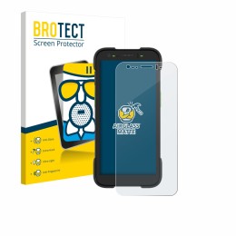 Face avant d’un emballage produit avec le logo de la marque BROTECT. À côté, l’appareil Zebra TC701 est représenté avec la pro