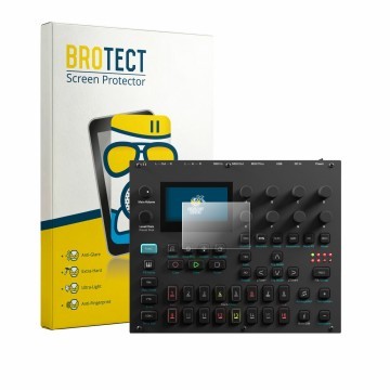 Parte frontale di una confezione del prodotto con il logo del marchio BROTECT. Accanto è raffigurato il dispositivo Elektron D