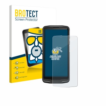 Vorderseite einer Produktverpackung mit dem Markenlogo BROTECT. Daneben ist das Gerät Crosscall Core M6 mit dem zugehörigen Di