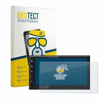 Vorderseite einer Produktverpackung mit dem Markenlogo BROTECT. Daneben ist das Gerät Kenwood DMX5023DAB mit dem zugehörigen D