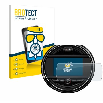Vorderseite einer Produktverpackung mit dem Markenlogo BROTECT. Daneben ist das Gerät Mini Clubman 2018 - 2020 mit dem zugehör