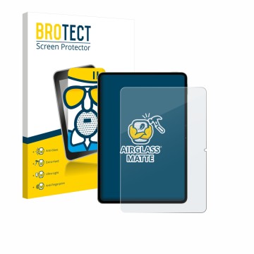 Parte frontale di una confezione del prodotto con il logo del marchio BROTECT. Accanto è raffigurato il dispositivo Xiaomi Pad
