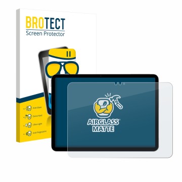 Vorderseite einer Produktverpackung mit dem Markenlogo BROTECT. Daneben ist das Gerät Apple iPad Air 11