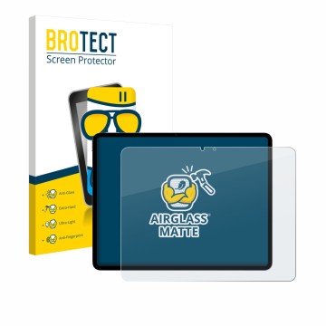 Vorderseite einer Produktverpackung mit dem Markenlogo BROTECT. Daneben ist das Gerät Apple iPad Air 13