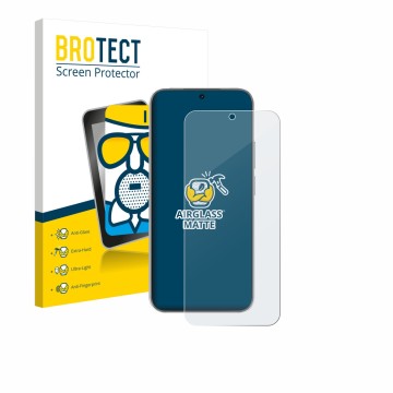 Vorderseite einer Produktverpackung mit dem Markenlogo BROTECT. Daneben ist das Gerät Huawei Nova 15 mit dem zugehörigen Displ