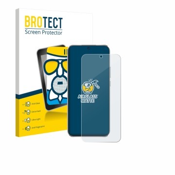 Parte frontal de un envase de producto con el logotipo de la marca BROTECT. Al lado se muestra el dispositivo Huawei Nova 12 L