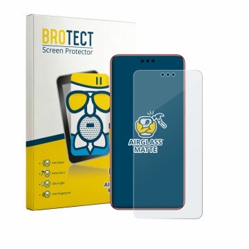 Parte frontal de un envase de producto con el logotipo de la marca BROTECT. Al lado se muestra el dispositivo Huawei Mate 60 R