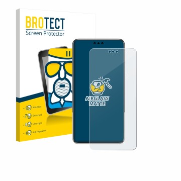 Vorderseite einer Produktverpackung mit dem Markenlogo BROTECT. Daneben ist das Gerät Huawei Mate 60 Pro Plus mit dem zugehöri