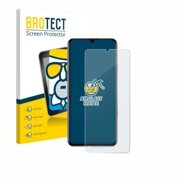 Vorderseite einer Produktverpackung mit dem Markenlogo BROTECT. Daneben ist das Gerät Huawei Nova Y71 mit dem zugehörigen Disp