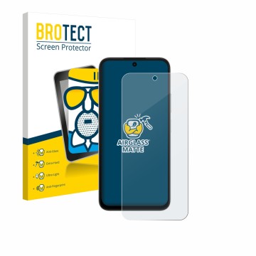 Vorderseite einer Produktverpackung mit dem Markenlogo BROTECT. Daneben ist das Gerät Oppo A6s 4G mit dem zugehörigen Displays