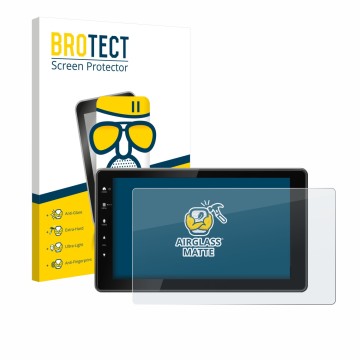 Vorderseite einer Produktverpackung mit dem Markenlogo BROTECT. Daneben ist das Gerät Kenwood DMX-F920DS mit dem zugehörigen D