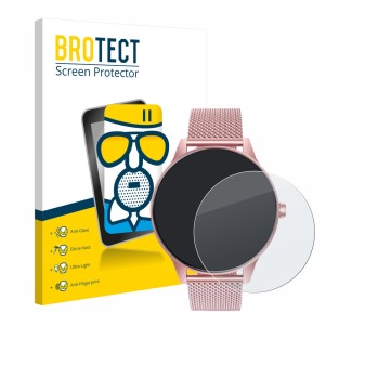 Vorderseite einer Produktverpackung mit dem Markenlogo BROTECT. Daneben ist das Gerät TAOLOON Smartwatch 1.27