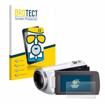 Parte frontale di una confezione del prodotto con il logo del marchio BROTECT. Accanto è raffigurato il dispositivo Panasonic 